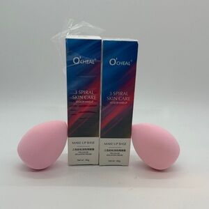O'Cheal Makeup Base with Pink Sponges